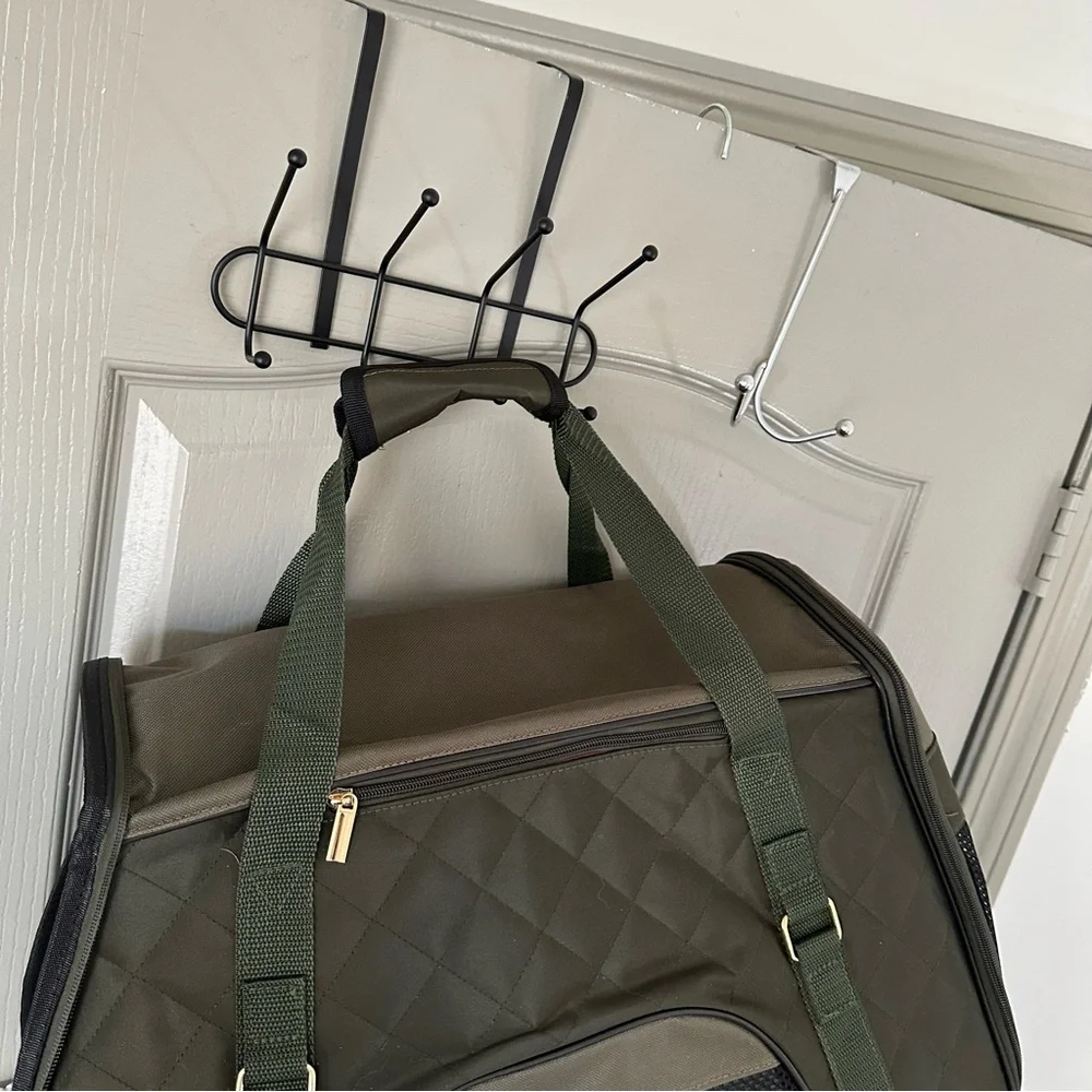 Army Green Quilted Pet Carrier Small/Medium Animal Vacation Plain Unisex